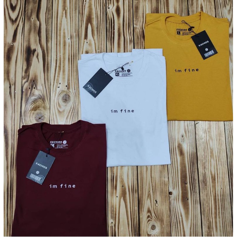 Kaos Pria Distro Kachios Premium Original Bahan Combat 30 s Motif Simple Good Quality