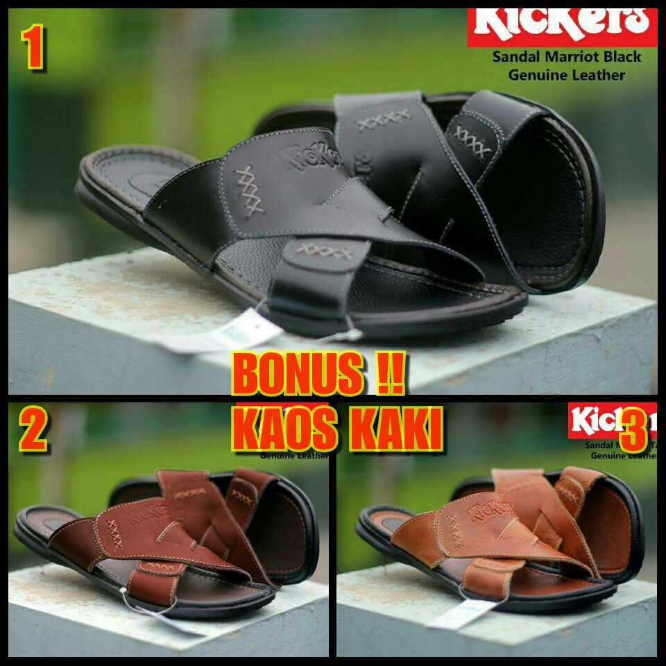 SANDAL PRIA KICKERS MARRIOT KULIT SAPI ORIGINAL TERMURAH
