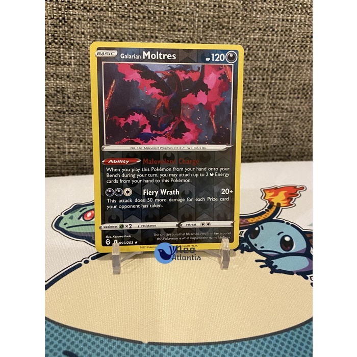 Pokemon TCG English Galarian Moltres 93/203 Reverse Evolving Skies