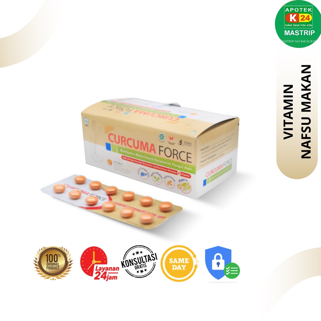 CURCUMA FORCE TABLET NAFSU MAKAN DEWASA 12 TABLET