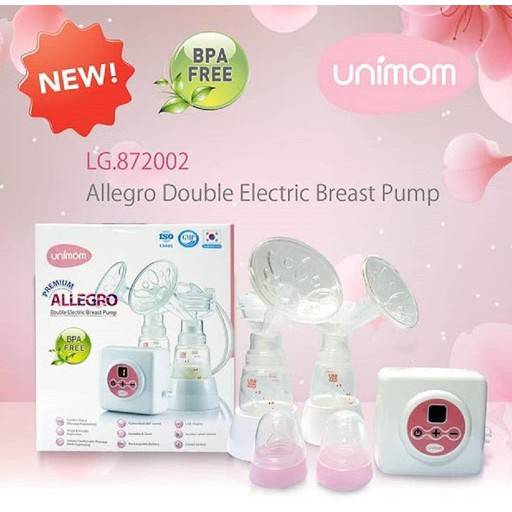 [FREE SWITCH KIT] Unimom Allegro Double Electric Breast Pump Pompa Asi
