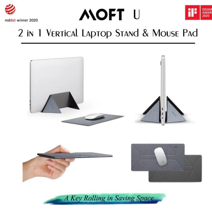 MOFT U : 2-in-1 Vertical Laptop Stand &amp; Mousepad