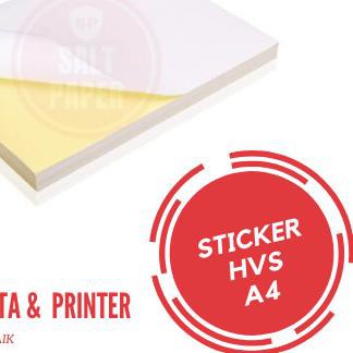 

♗ Kertas Stiker HVS A4 - isi 50 lbr / Kertas Stiker / Sticker HVS Doff ➼