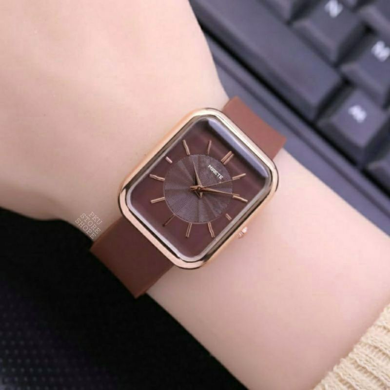 JAM TANGAN WANITA TERBARU M_6648 KASUAL TERBARU 2022 MODEL PERSEGI ANTI AIR_JAM TANGAN KASUAL CEWEK MEWAH ELEGAN ( Bisa OCD )