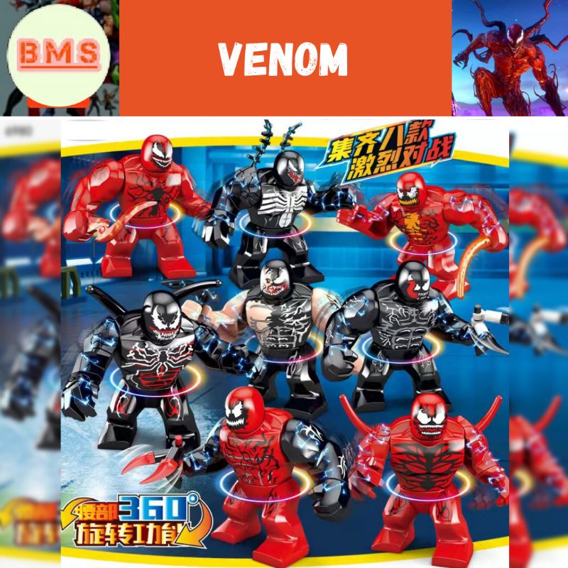 mainan action figure marvel carnage venom big figure superhero Avengers spiderman Bricks