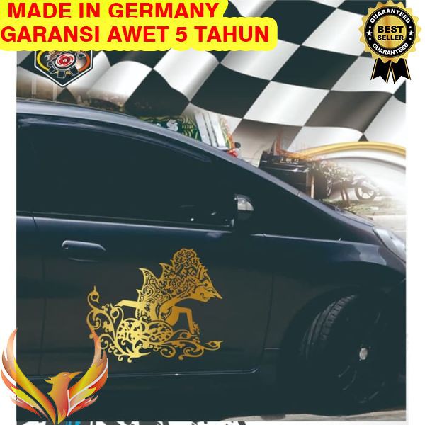 TERMURAH Stiker Sticker Bodi Mobil Wayang Kresna Cutting Stiker 60 CM 2PCS gold Phoenix Star