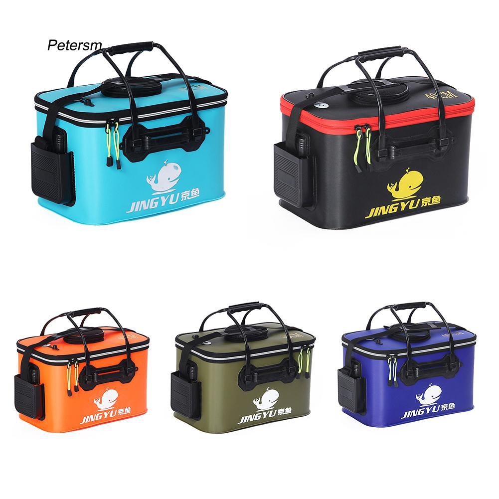 Pst_Portable Collapsible Folding Fishing Bucket Outdoor Barrel Camping Travel Tool