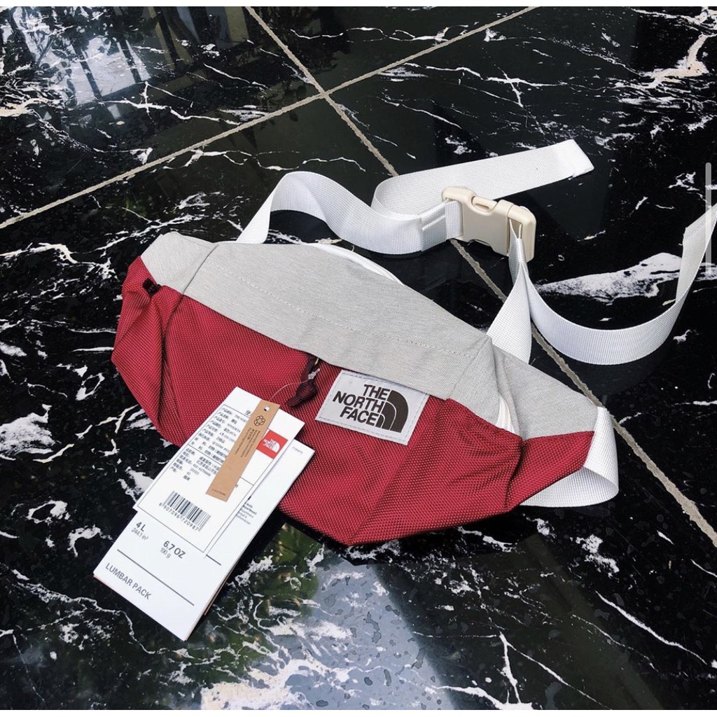 Tas Waist Bag The North Face LumbarPack 'Vintage White/ Sequoia Red'