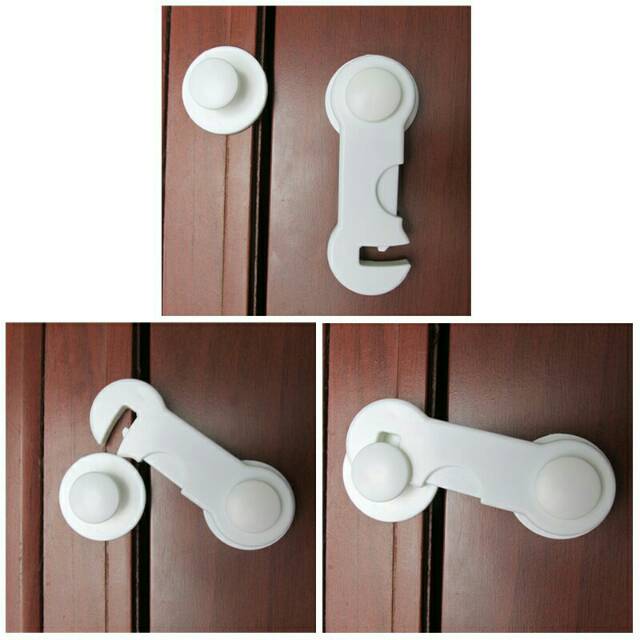 LZ.D13 Pengaman Laci tipe 1 plastik. Pengaman pintu lemari. pengaman pintu kulkas. Safety lock