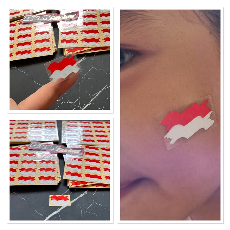 Jual STICKER STIKER PIPI STICKER BENDERA INDONESIA KIBAR KECIL CUTTING