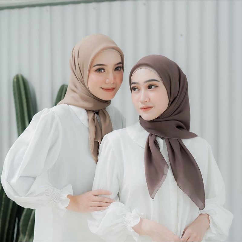 Hijab Segi Empat Plain Square Polycotton | Segi Empat Bella Square Polycutton