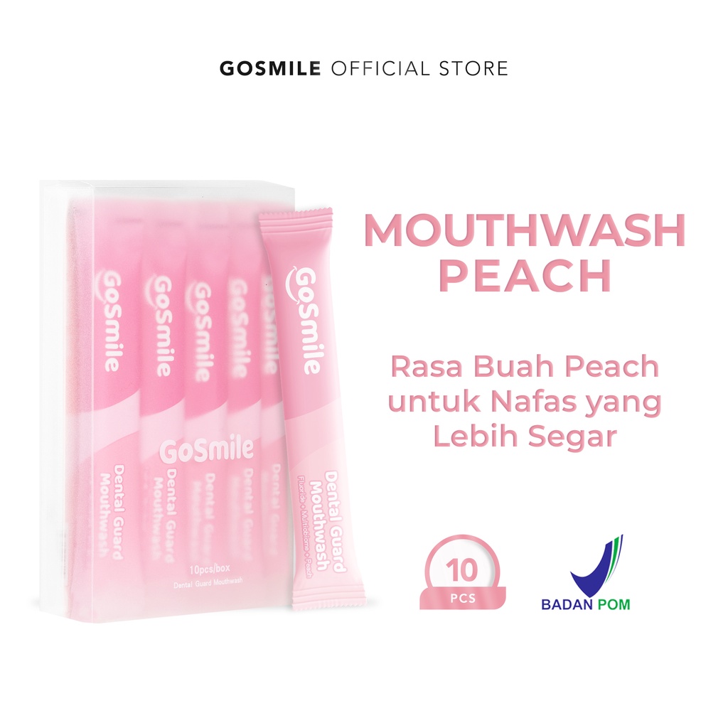 Go Smile Dental Guard Mouthwash Peach Fragrance Obat Kumur - Protection Mouth Wash Obat Kumur Whitening Mencegah Gigi Berlubang dan Nafas Segar Menghilangkan Bau Bakteri Pada Mulut [BPOM]