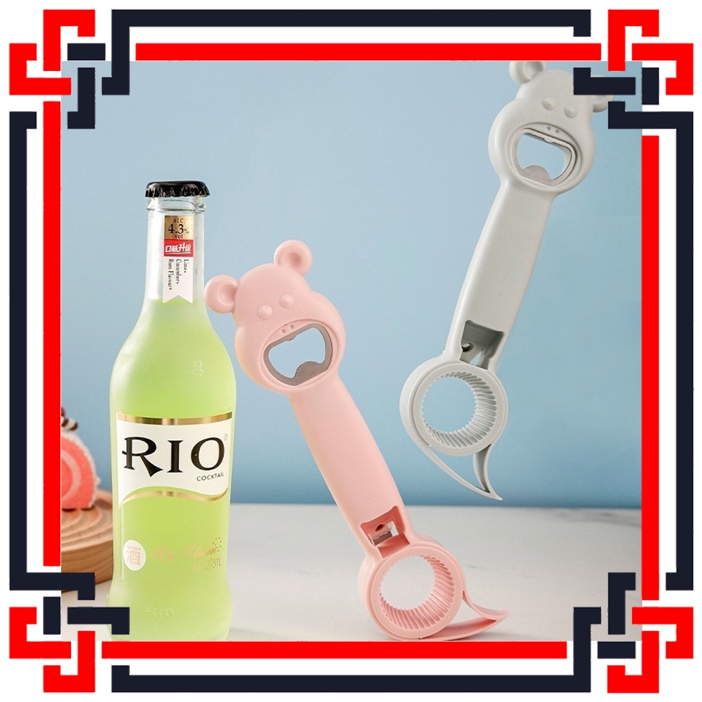 LS Alat Pembuka Botol Unik 3 in 1 Motif Karakter Lucu