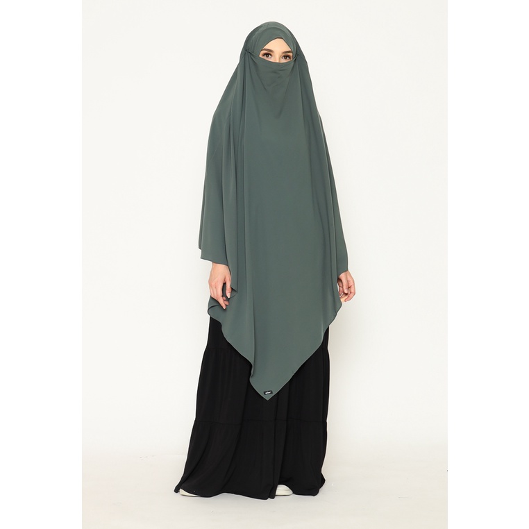 Allev French Khimar V-shape New Marhama Fortaleza Free Niqab Bandana - Xanadu