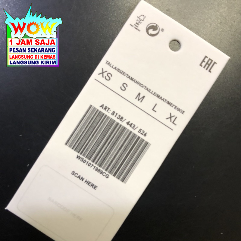 

TAG SIZE LABEL SIZE BARCODE SUPER PREMIUM CO 1X DI KIRIM 600PCS