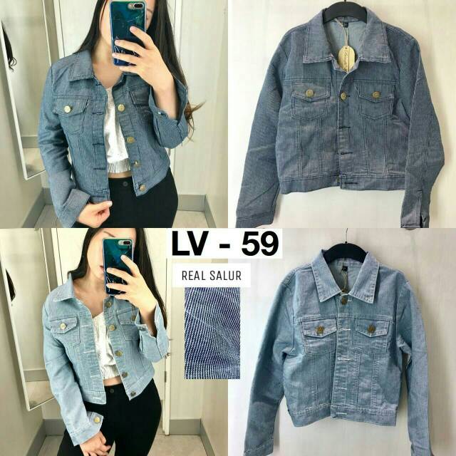 VC - Jaket Salur Chasya Jeans / Jaket Jeans wanita terbaru