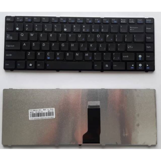 Keyboard Laptop Asus A43 A43S A43SJ A43JC A43E A43J A43U A43JN Hitam