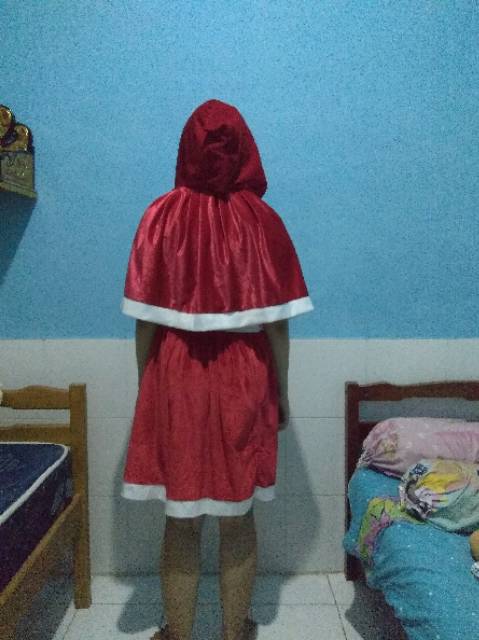 Cloak dan rok  natal Christmas beludru velvet merah cantik