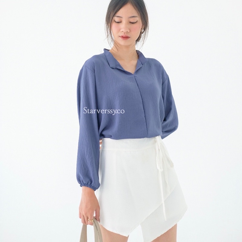 Baju Atasan Basic Wanita V-Neck by Starverssy.co