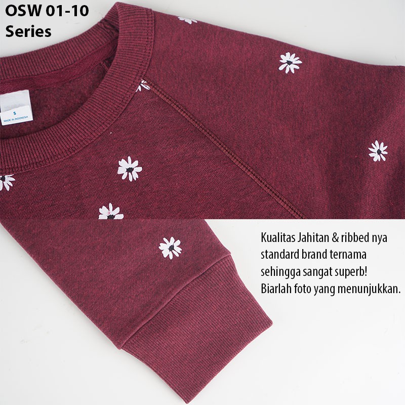 Sweatshirt Wanita- Fleece Relaxed Sweatshirt [OSW 01 GAB 2]-1