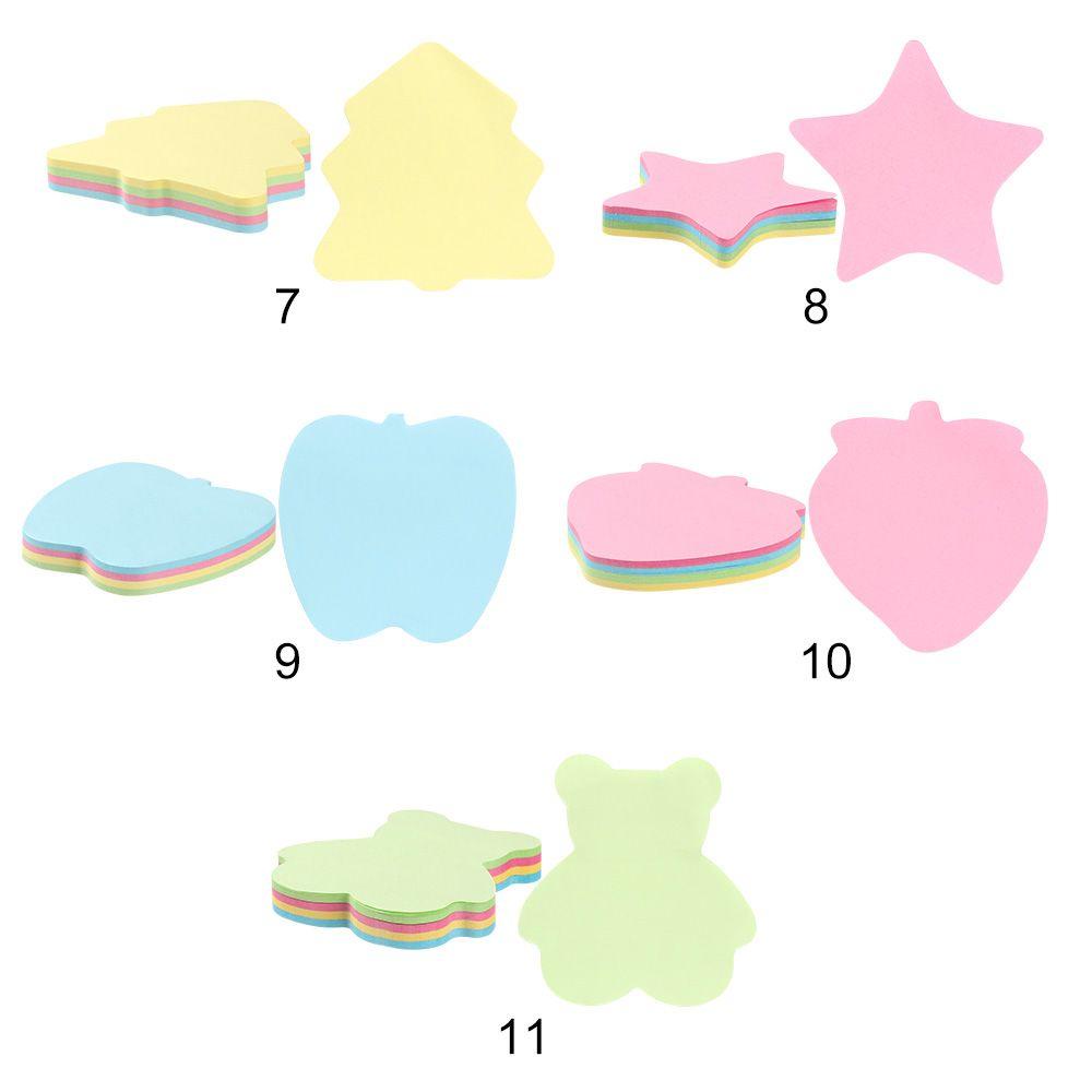 TOP Sticky Note Pads Self-Adhesive Candy Color Stationery Kertas Nota Sederhana