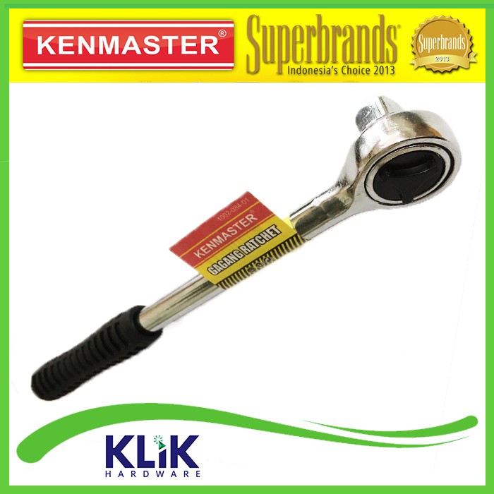 Kenmaster Gagang Ratchet Stang Kunci Shock Sock Sok Rachet 1/2 Inch x 10 Inch Rubber Handle