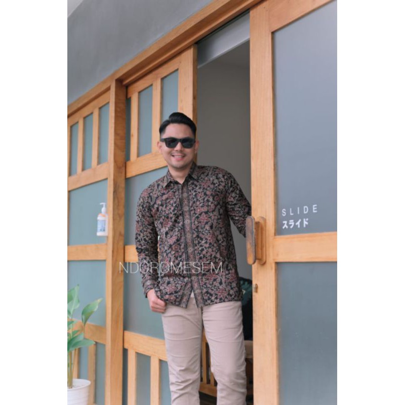 Kemeja Batik PREMIUM TERBARU Batik NdoroMesem Bahan Katun Baturaden Reguler Fit C007