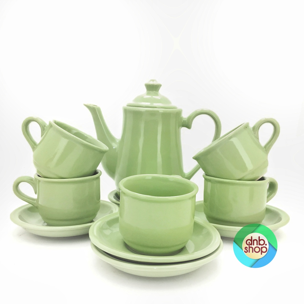 Jual Tea Set Nikura Coffee Set Teko Tutup 5 Cangkir 5 Saucer Shopee Indonesia 7110