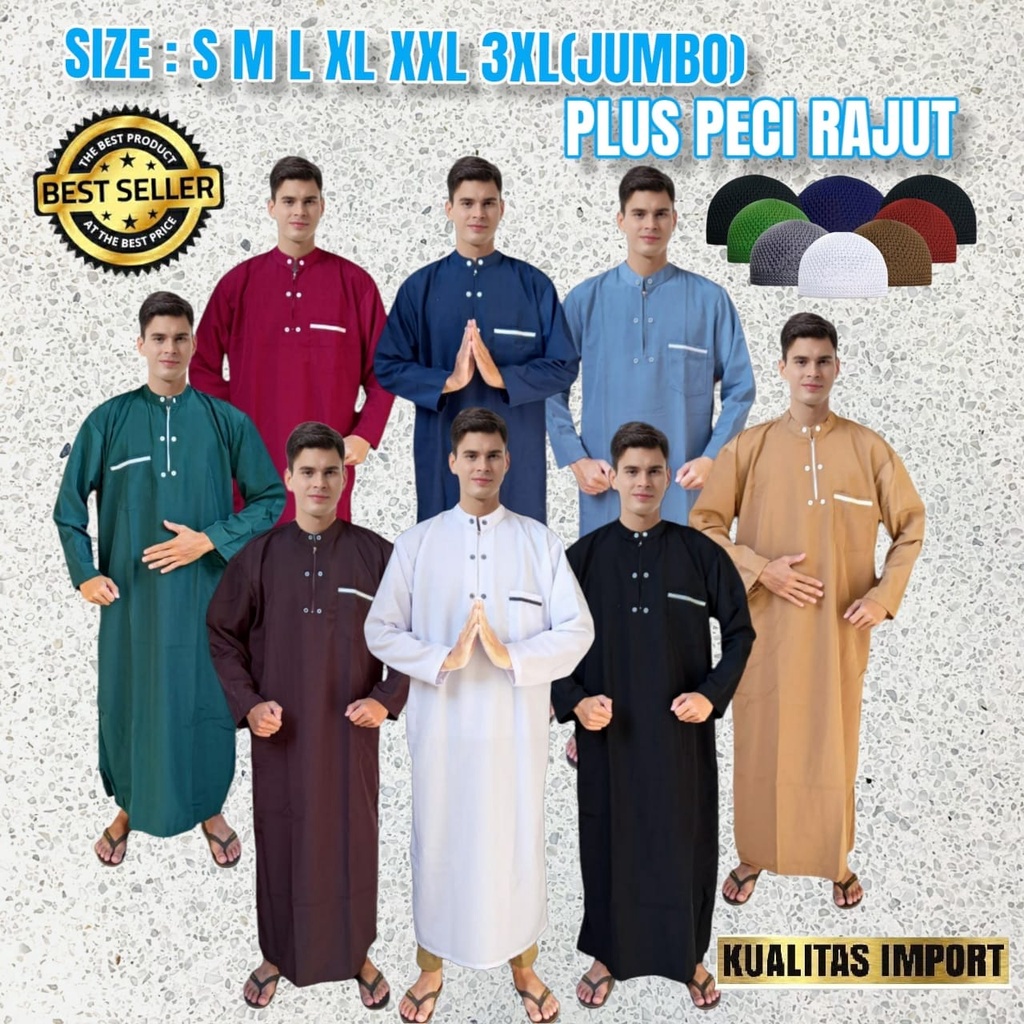 (COD)gamis laki laki  /jubah ORIGINAL terlaris/baju koko arabic premium/gamis al harby