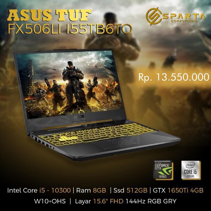 Laptop Asus Tuf Fx506Li I55Tb6To Core I5 Ram 8 Gb Ssd 512 Gb Nvidia