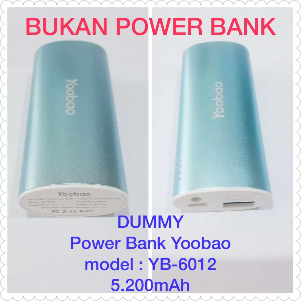 DUMMY Bukan Power Bank Yoobao YB-6012 Blue 5.200 mAh