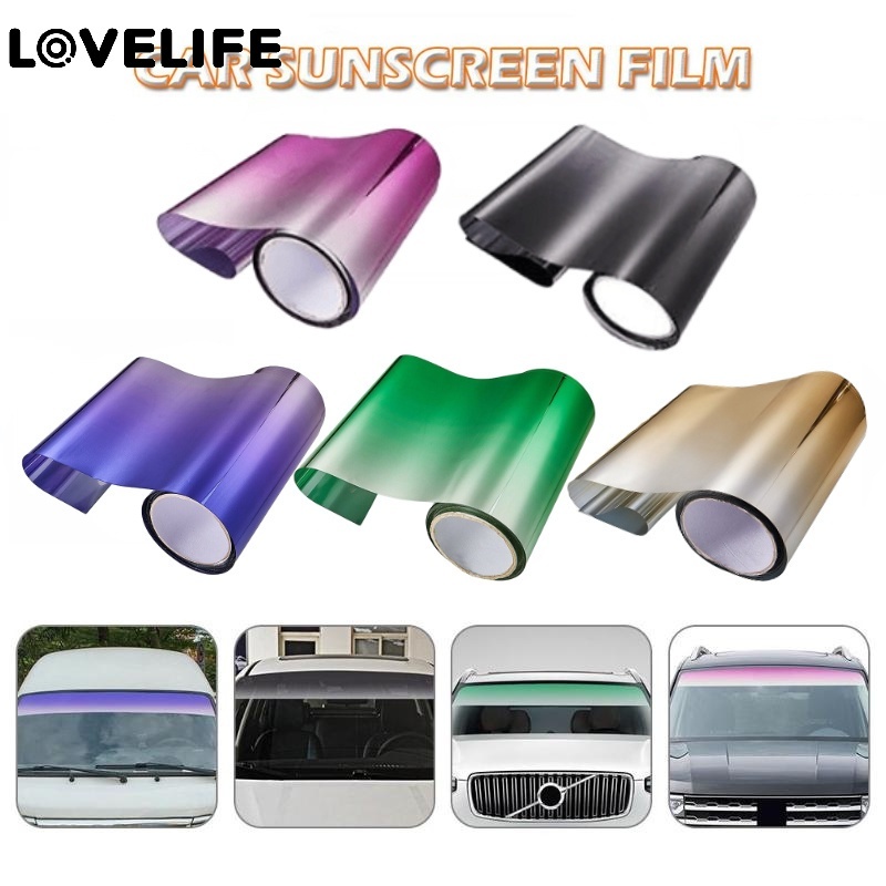 Stiker Kaca Depan / Sun Visor Mobil Insulasi Panas Anti UV Ukuran 150x20cm