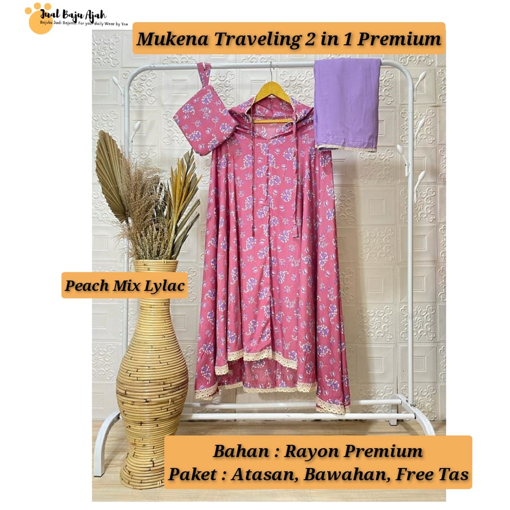 Mukena Traveling Jumbo FREE TAS / Mukena Dewasa Katun Rayon Adem Jumbo / Mukena Ponco / Mukena Dewas