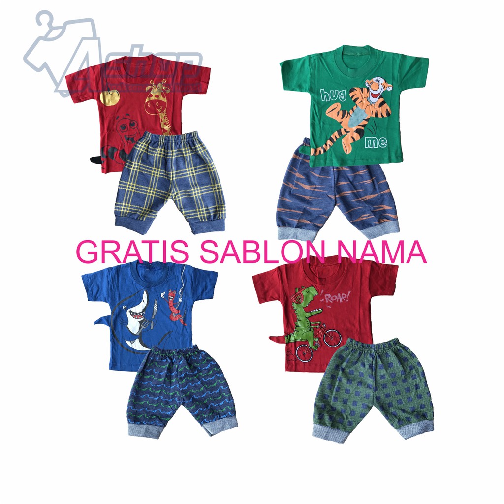 Baju Bayi 3 Pics Satu Transaksi Gratis Sablon Nama 0-18 bulan