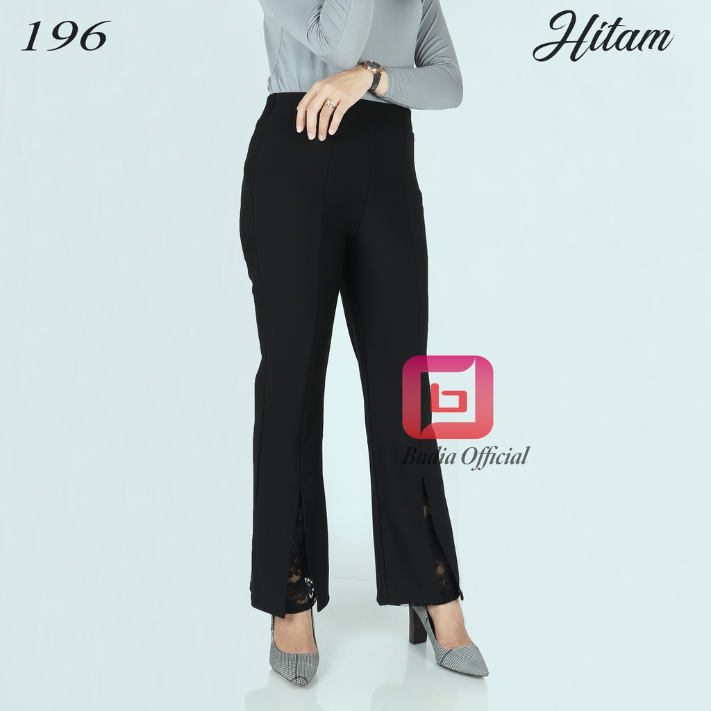 celana cutbray brukat highwaist wanita premium Import