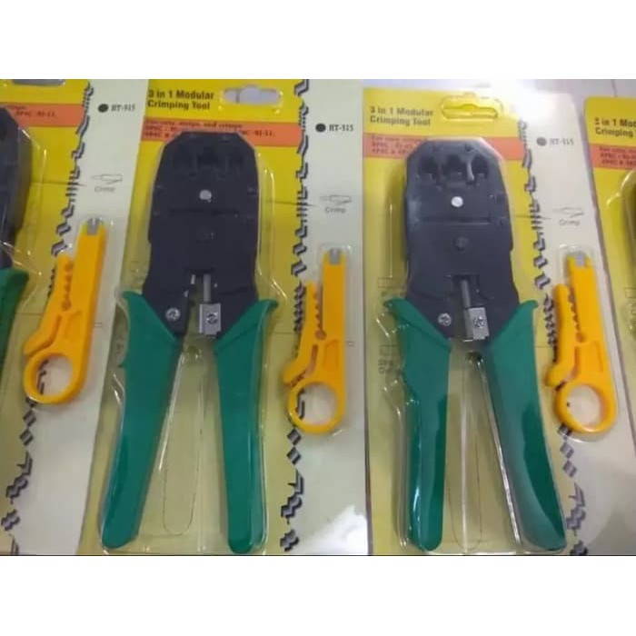 M-Tech Original Tang Crimping Tools 3 Hole RJ9 RJ11, RJ12 RJ45