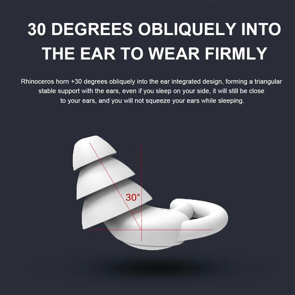 Lanfy Ear Plugs Travel Study Anti Air Noise Reduction Silikon Lembut Penyumbat Telinga Tidur