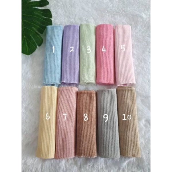 PAKET ISI 10 PCS / 1 WARNA BASIC CIPUT RAJUT POLOS