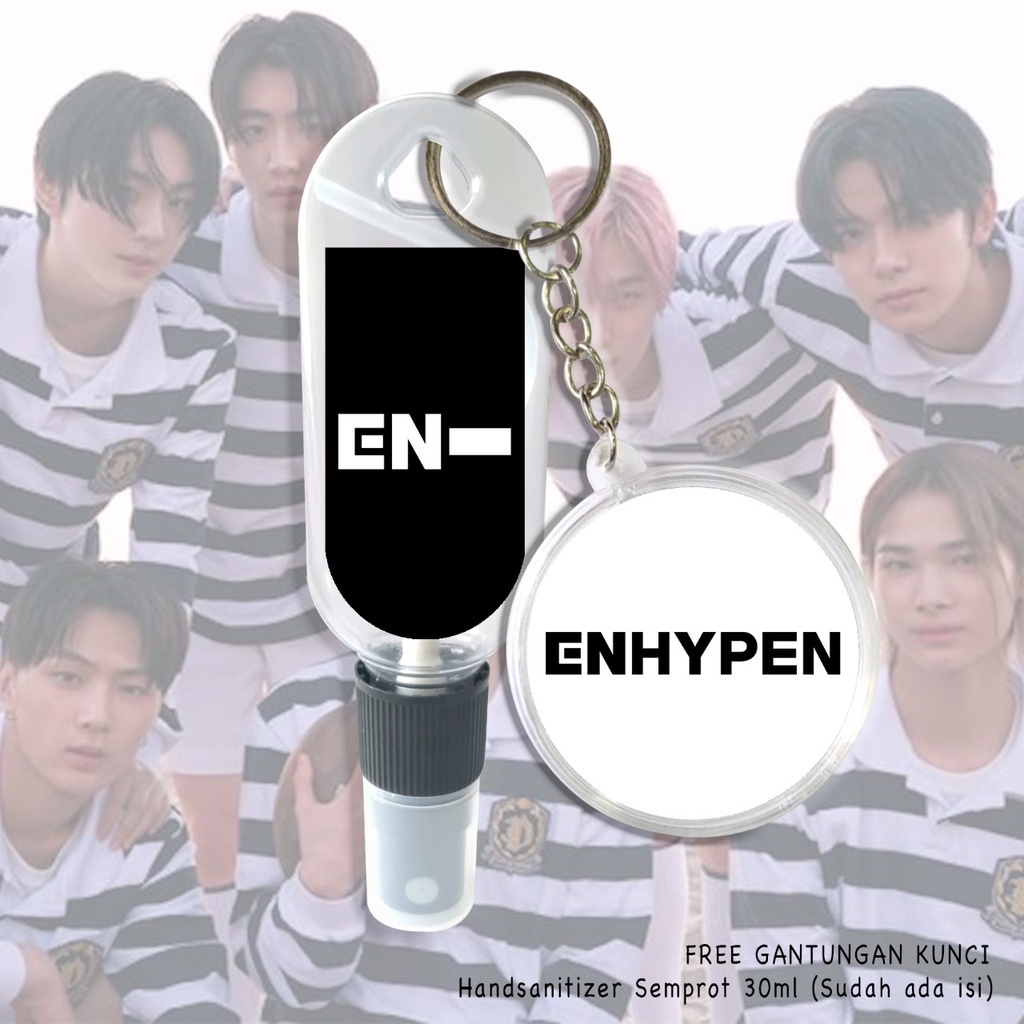 (FREE GANTUNGAN KUNCI) HAND SANITIZER K-POP ENHYPEN / INCLUDE ISI / CUSTOM GAMBAR / KADO UNIK