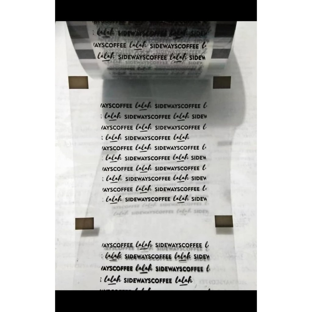 Plastik tutup cup sealer sablon custom/desain custom tutup cup