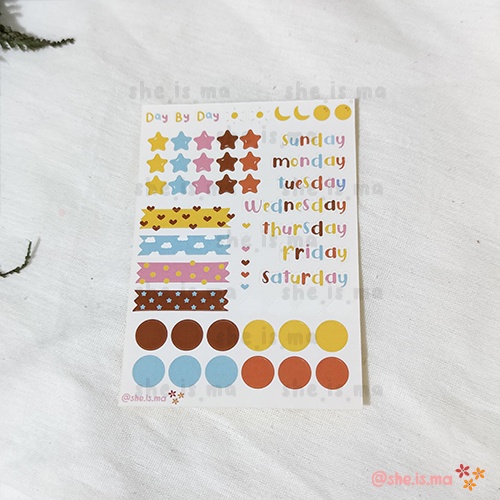 

She is ma - Day by Day Sticker Sheet