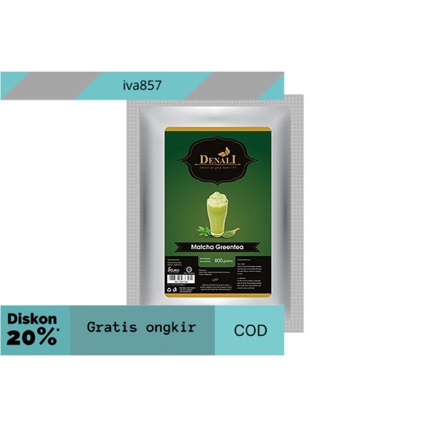 

PROMO Denali matcha greentea powder 800 gram GRATIS ONGKIR