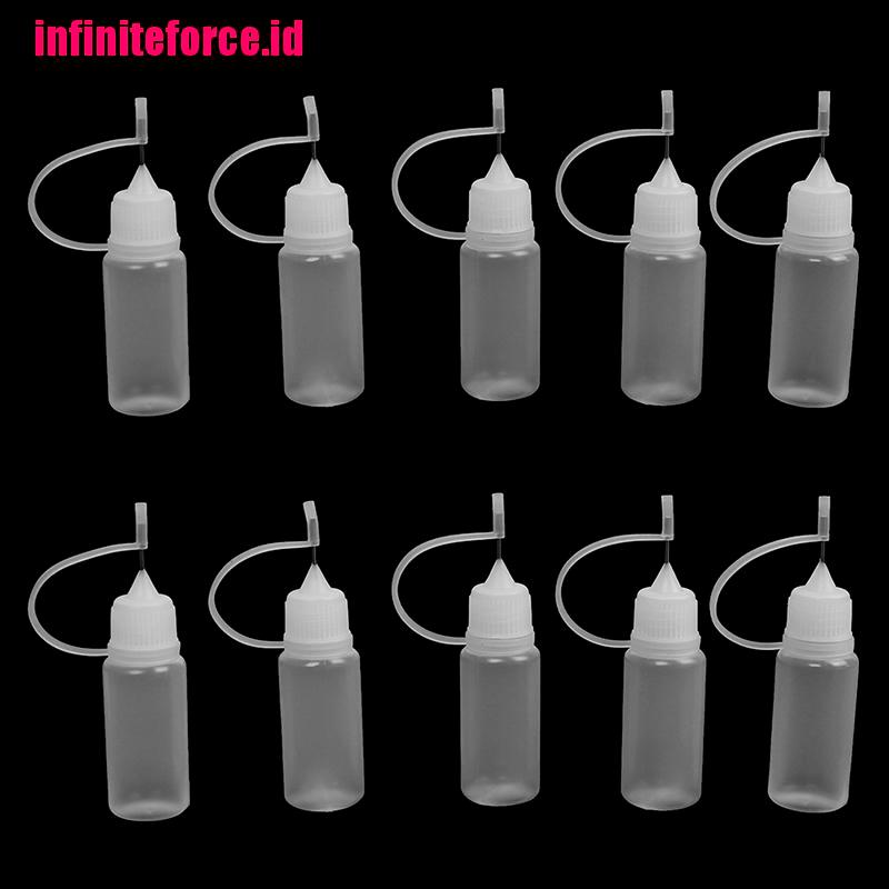 10pcs Botol Lem 10ML Dengan Jarum Untuk Paper Quilling DIY