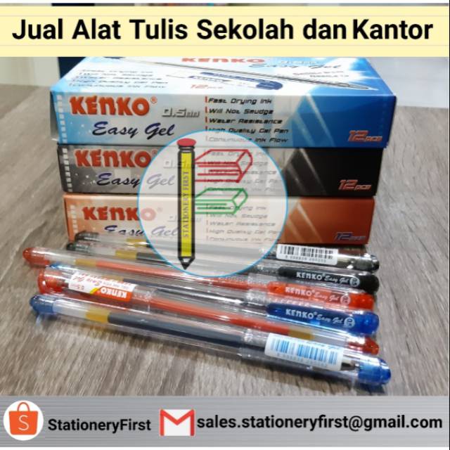 Gel Pen Kenko Easy Gel 0.5mm per Lusin