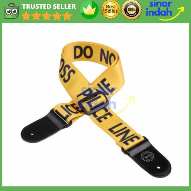 Strap Gitar Bonus Pick Kapok Police Line Tali Gitar / Sabuk Gitar