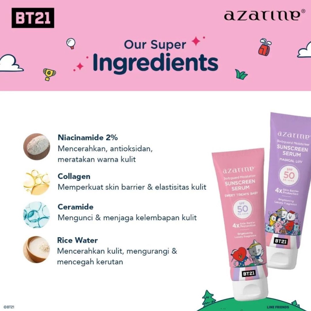 AZARINE X BT21 BTS SUNSCREEN