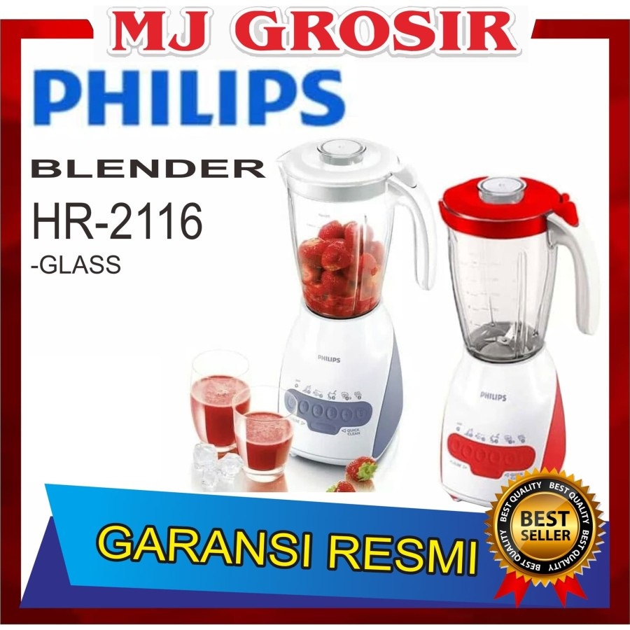 PROMO BLENDER PHILIPS HR 2116 HR2116 TEFLON 2 LITER KACA