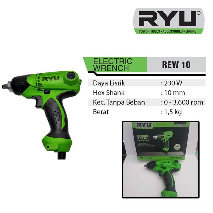 Ryu Mesin Buka Baut /  Electric Wrench 10mm REW10 / REW 10 RYU