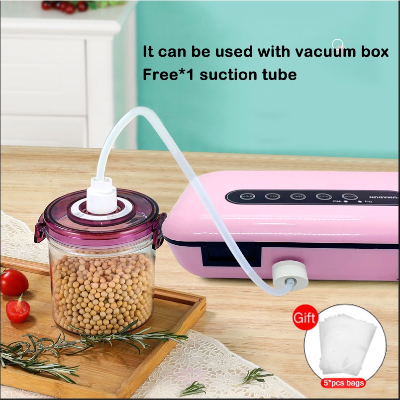 Vacum sealer Mesin vakum Vacum makanan Portable Untuk Basah dan Kering Makanan  FREE Vacum Bags