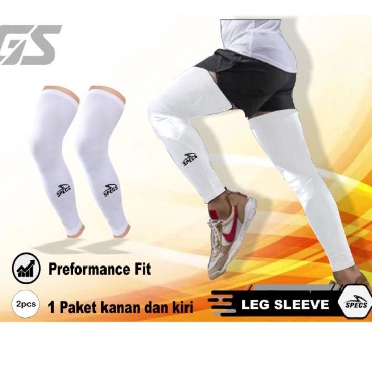 leg Sleeve Manset kaki Dekker kaki warna putih melar elastis